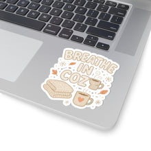 Load image into Gallery viewer, Breathe In Cozy Sticker — Autumn Cozy Aesthetic Laptop & Water Bottle Kiss-Cut Sticker