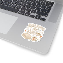 Load image into Gallery viewer, Breathe In Cozy Sticker — Autumn Cozy Aesthetic Laptop & Water Bottle Kiss-Cut Sticker