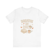 Load image into Gallery viewer, Breathe In Cozy T‑Shirt — Cute Fall Cozy Tee with Mug & Blanket Graphic
