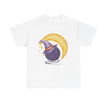 Load image into Gallery viewer, Witch Knots Moon T‑Shirt — Cute Yarn Ball and Witch Hat Illustration Tee