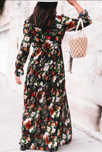 Load image into Gallery viewer, Women Floral Print Deep V-neck Dress, Beach Bohemian Sundress Tassel Maxi Dress, Cottagecore Dress, Boho Summer Dress for Women, Maxi Boho
