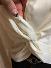 Load image into Gallery viewer, Minimalist Top-Long Sleeved Top-Buttoned Shirt-Designer Women Top-Button Down Shirt-Womens Top-Casual Top-Minimalist Women Blouse-Modern Top