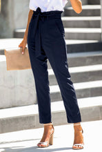 Load image into Gallery viewer, Casual Paperbag Waist Straight Leg Pants