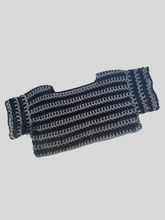 Load image into Gallery viewer, Grey and black crochet top
