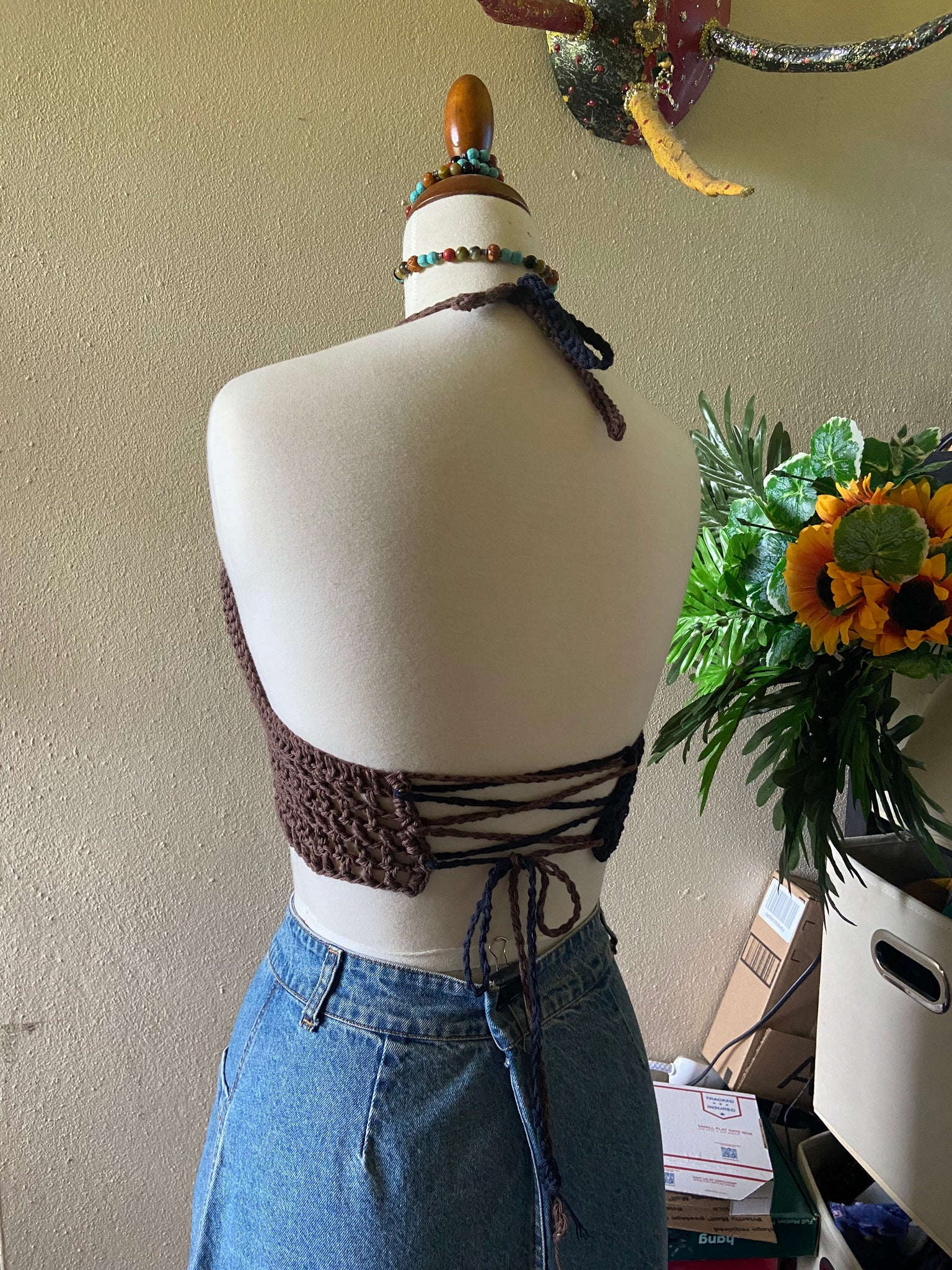 Two Tone “Bruja” Crochet Top / Bikini Top | Crochet Bralette | Summer  Boho/Gypsy