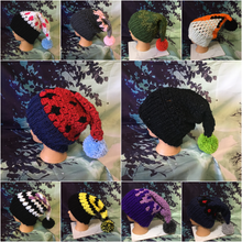 Load image into Gallery viewer, Pre Order Miraculous Ladybug &amp; CatNoir Inspired Witch Hat • crochet slouchy beanie
